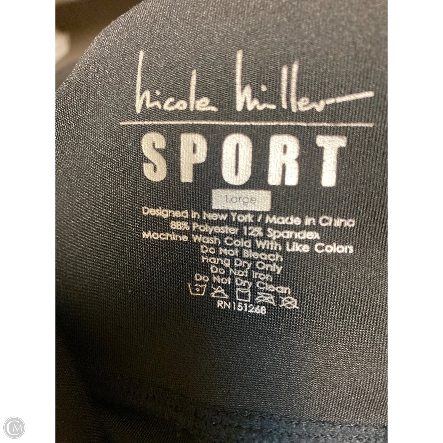 Athletic Leggings By Nicole By Nicole Miller In Black, Size: L