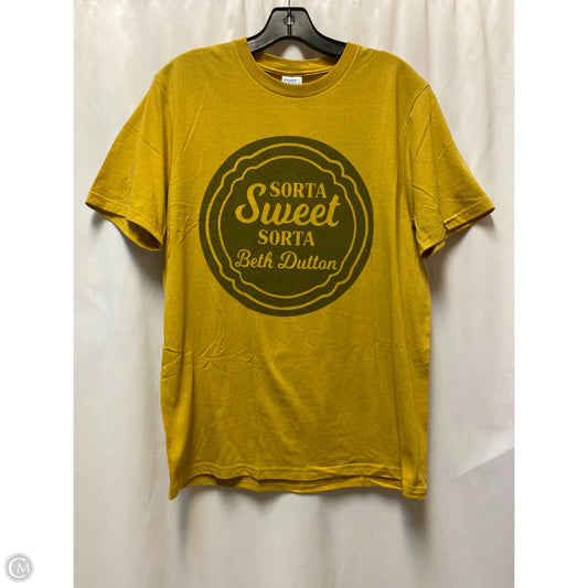 Top Short Sleeve By Port & Company In Orange, Size: M