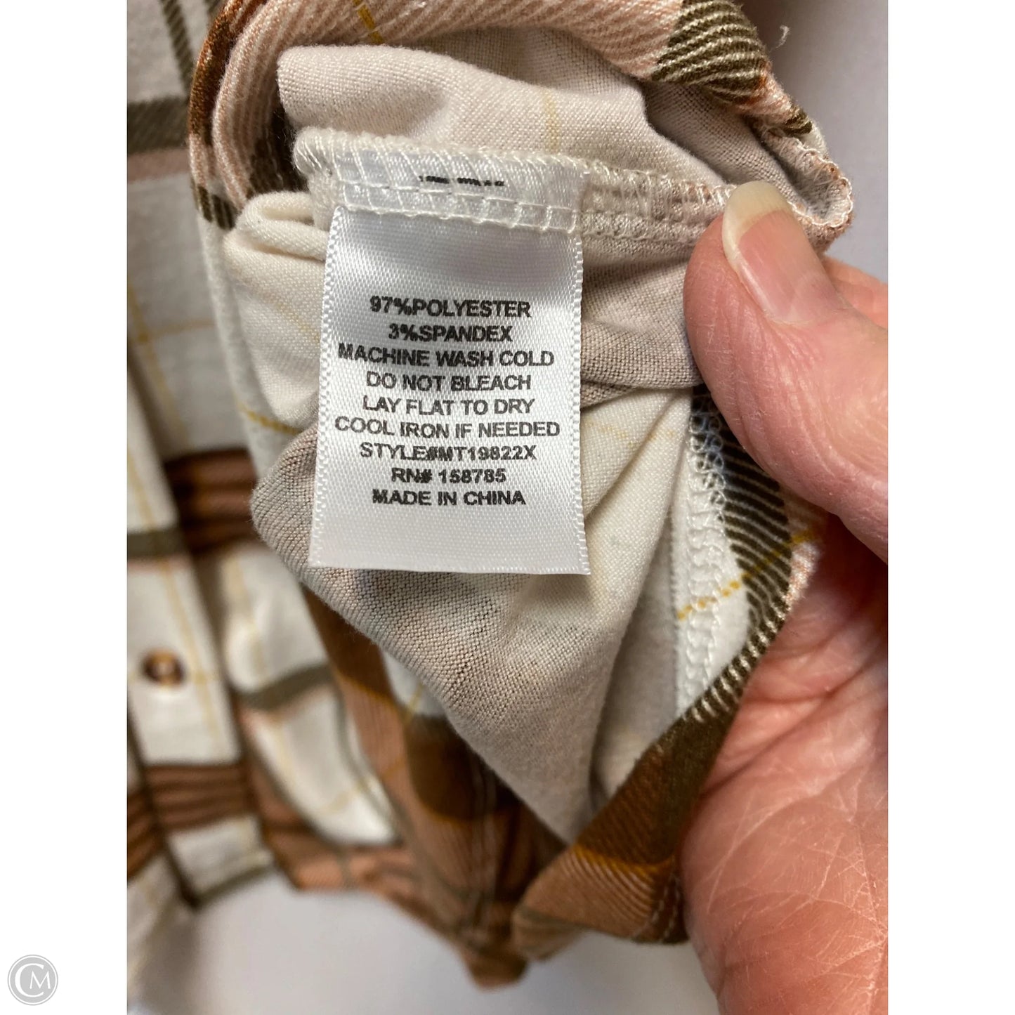 Top Long Sleeve By Clothes Mentor In Brown, Size: 2x