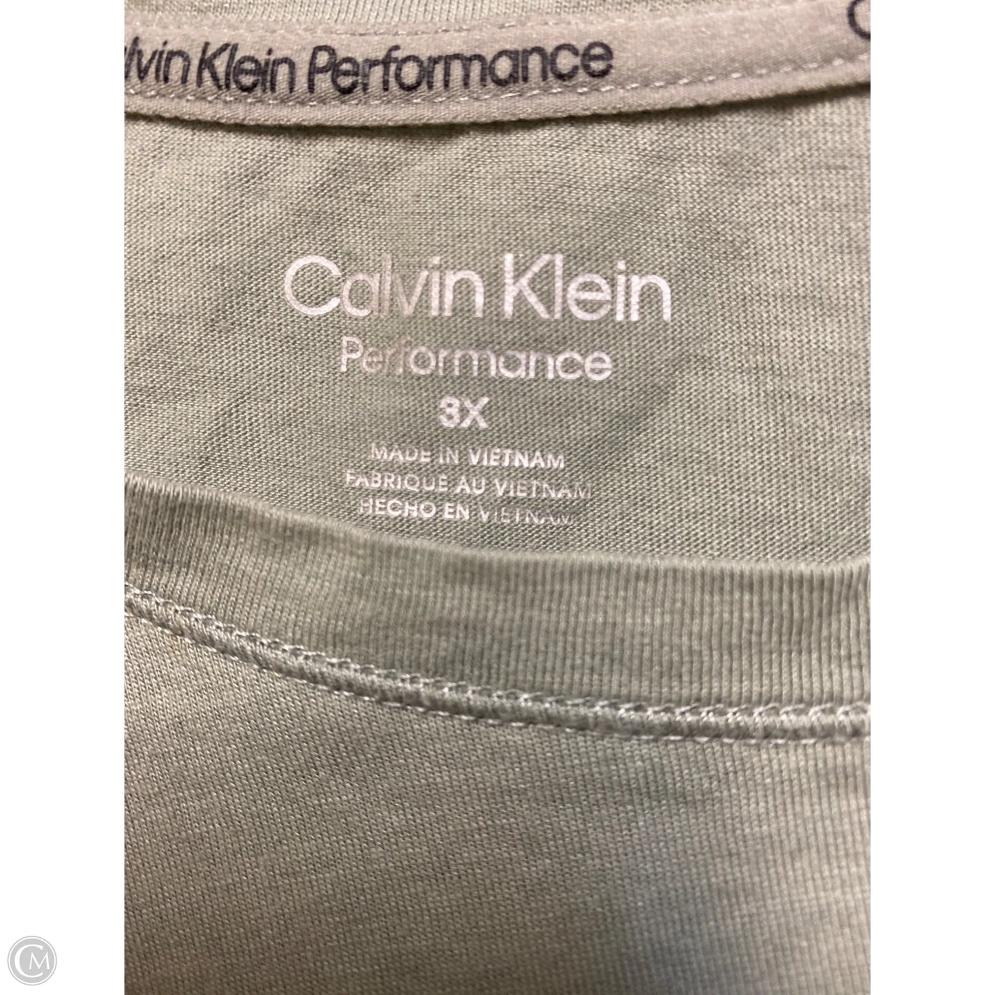 Top Short Sleeve By Calvin Klein In Green, Size: 3x