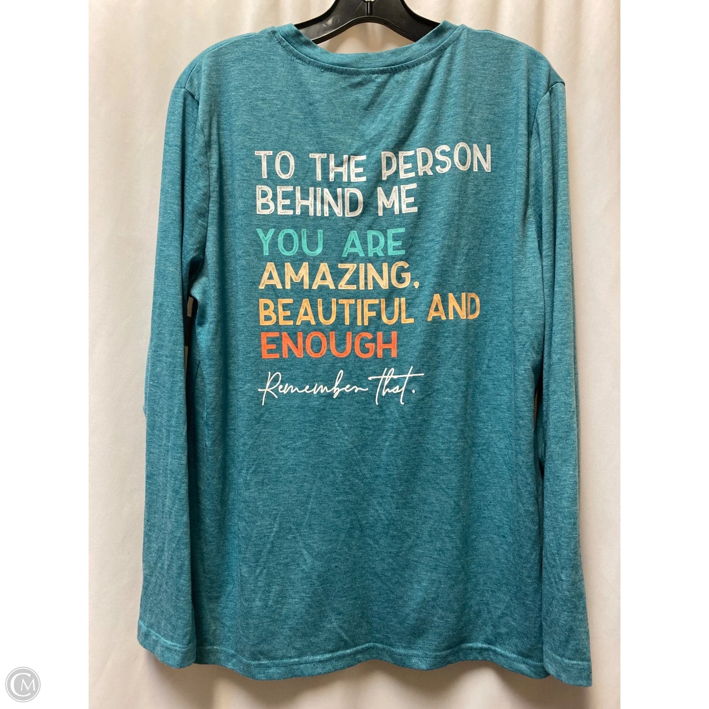Top Long Sleeve By Clothes Mentor In Teal, Size: L