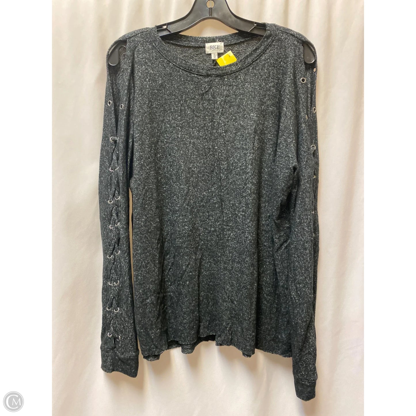 Top Long Sleeve By Bke In Black, Size: L