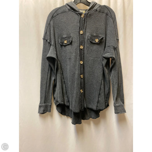 Top Long Sleeve By Bke In Grey, Size: M