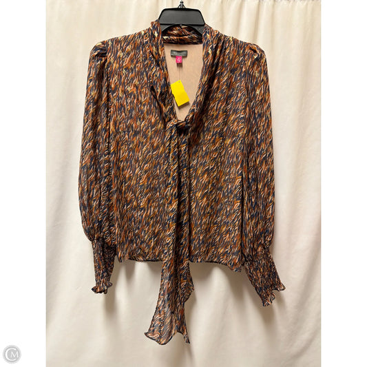 Top Long Sleeve By Vince Camuto In Blue, Size: M
