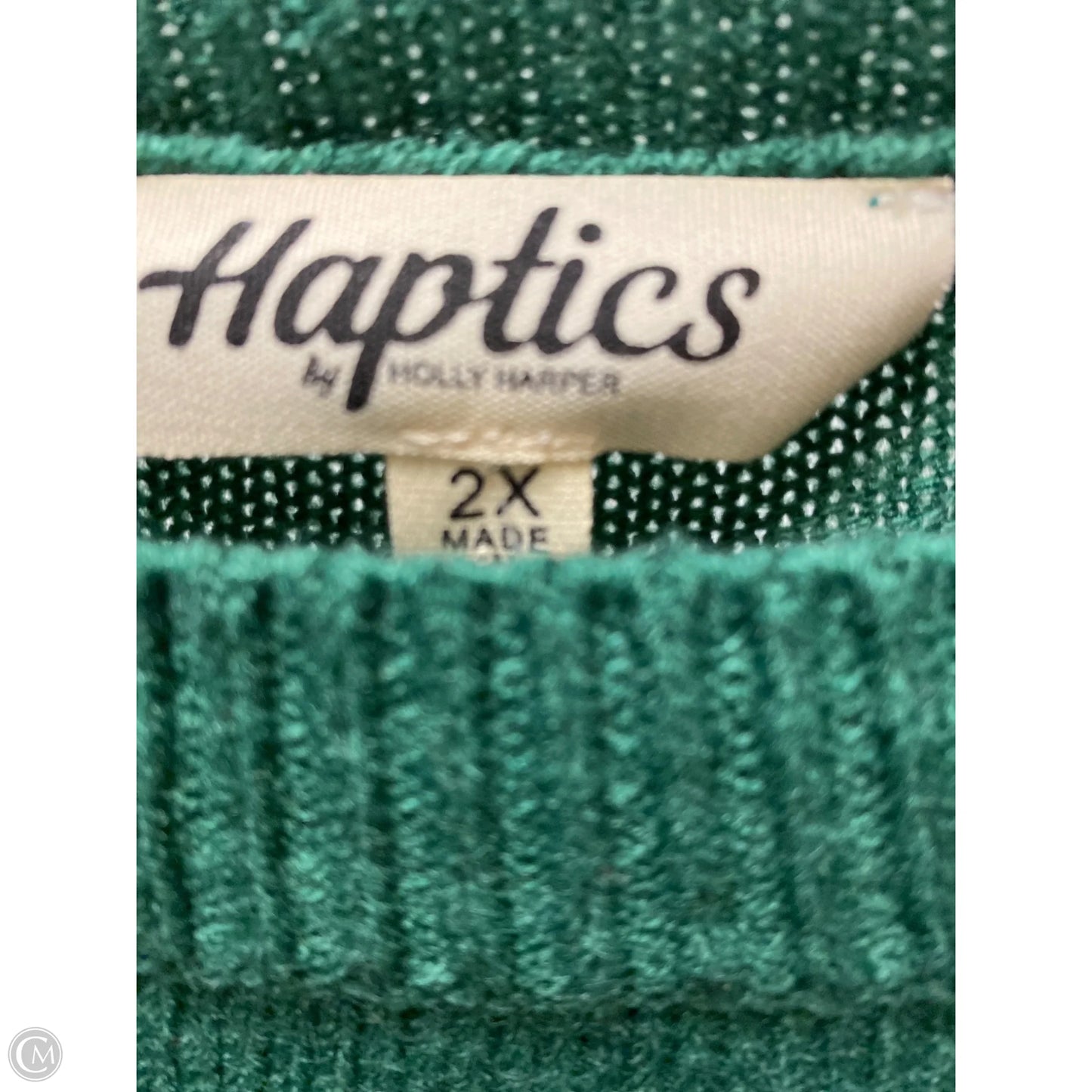 Sweater By Haptics In Green, Size: 2x