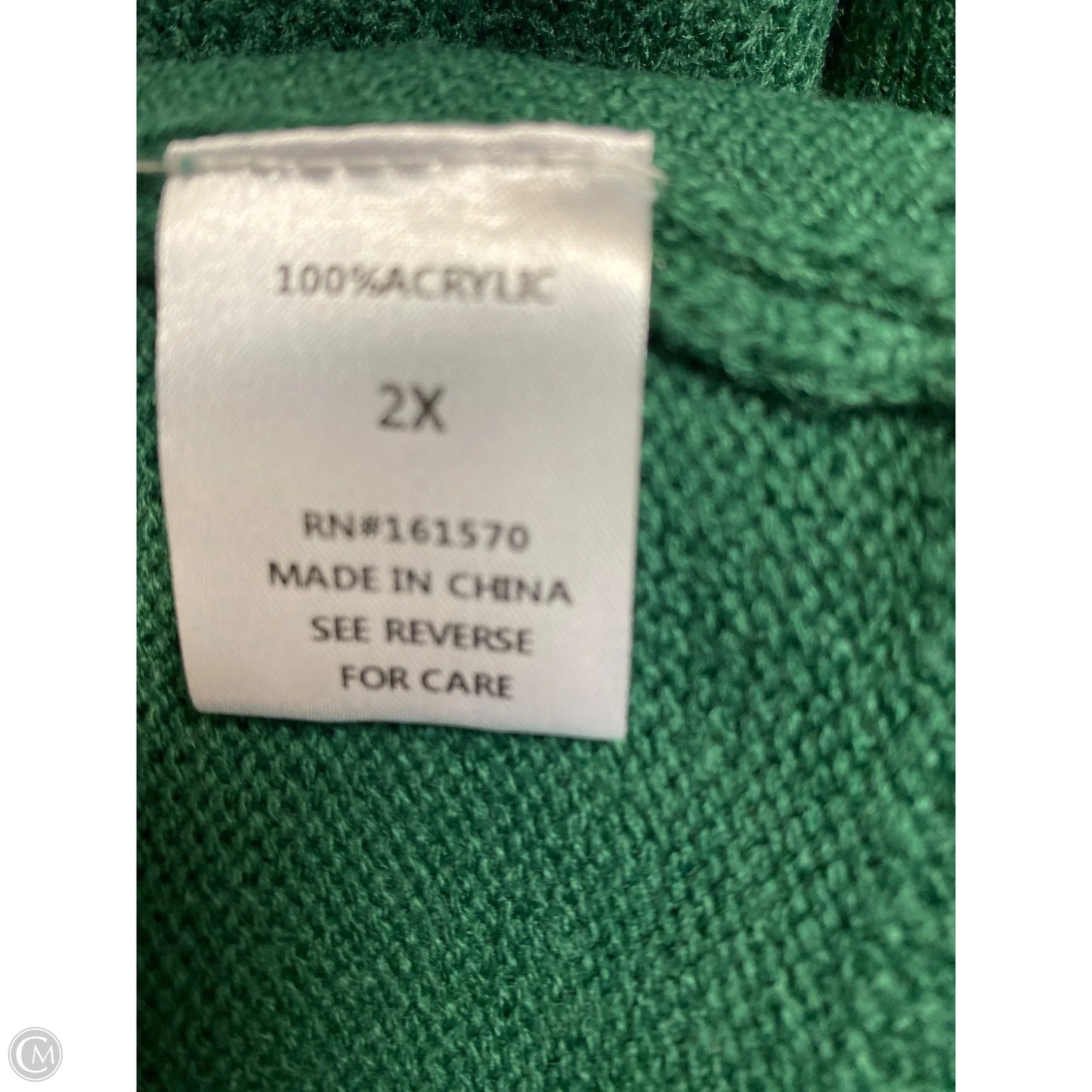 Sweater By Haptics In Green, Size: 2x