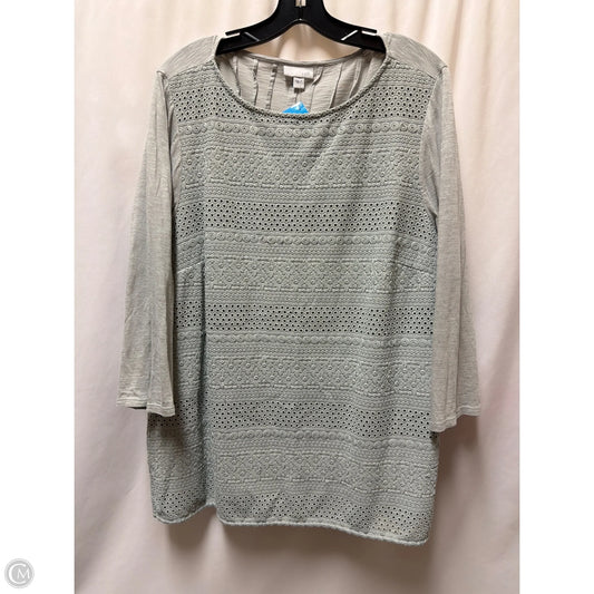 Top Long Sleeve By J. Jill In Grey, Size: L