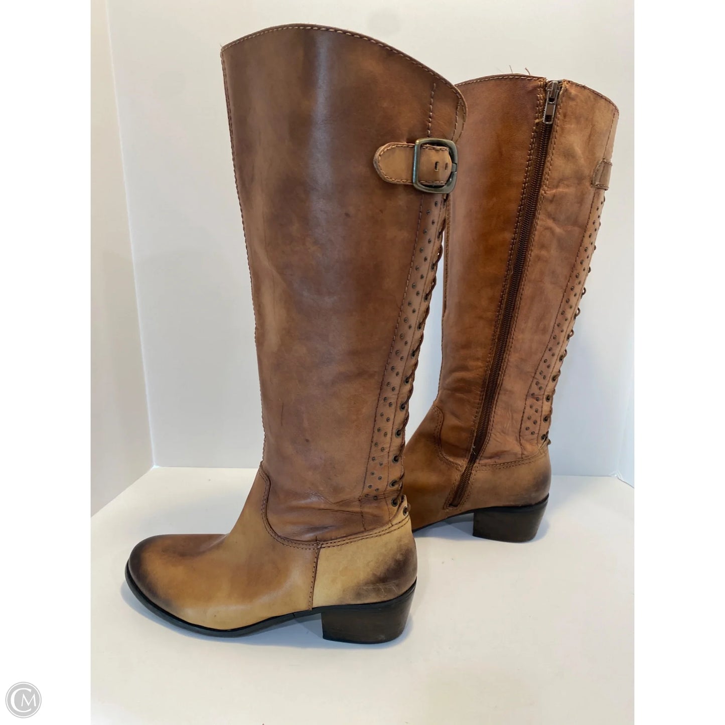 Boots Knee Flats By Arturo Chiang In Brown, Size: 9