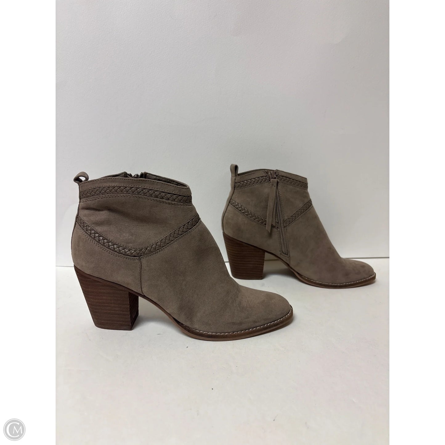 Boots Ankle Heels By Dolce Vita In Taupe, Size: 8.5