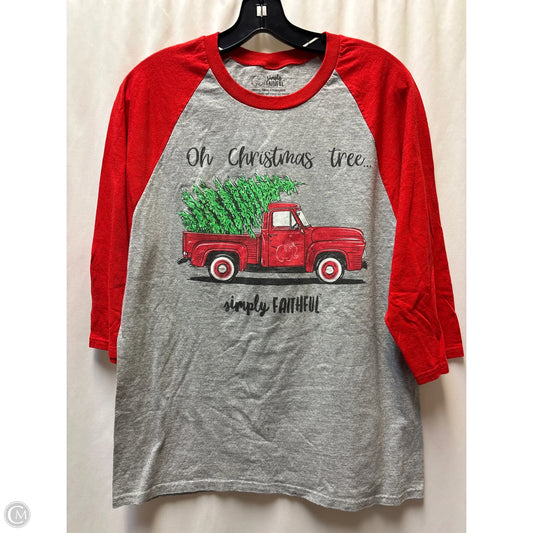 Top Long Sleeve By Clothes Mentor In Grey, Size: M