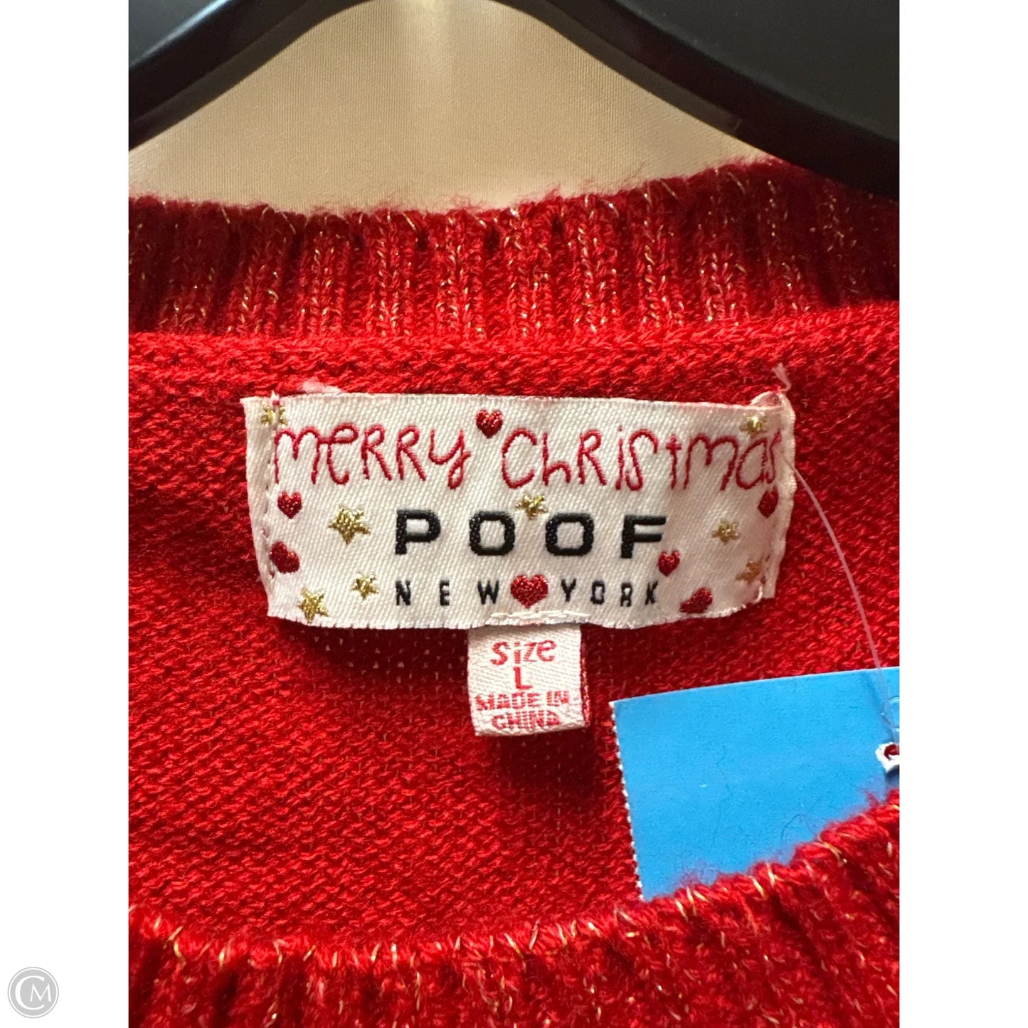 Sweater By Poof In Red, Size: L