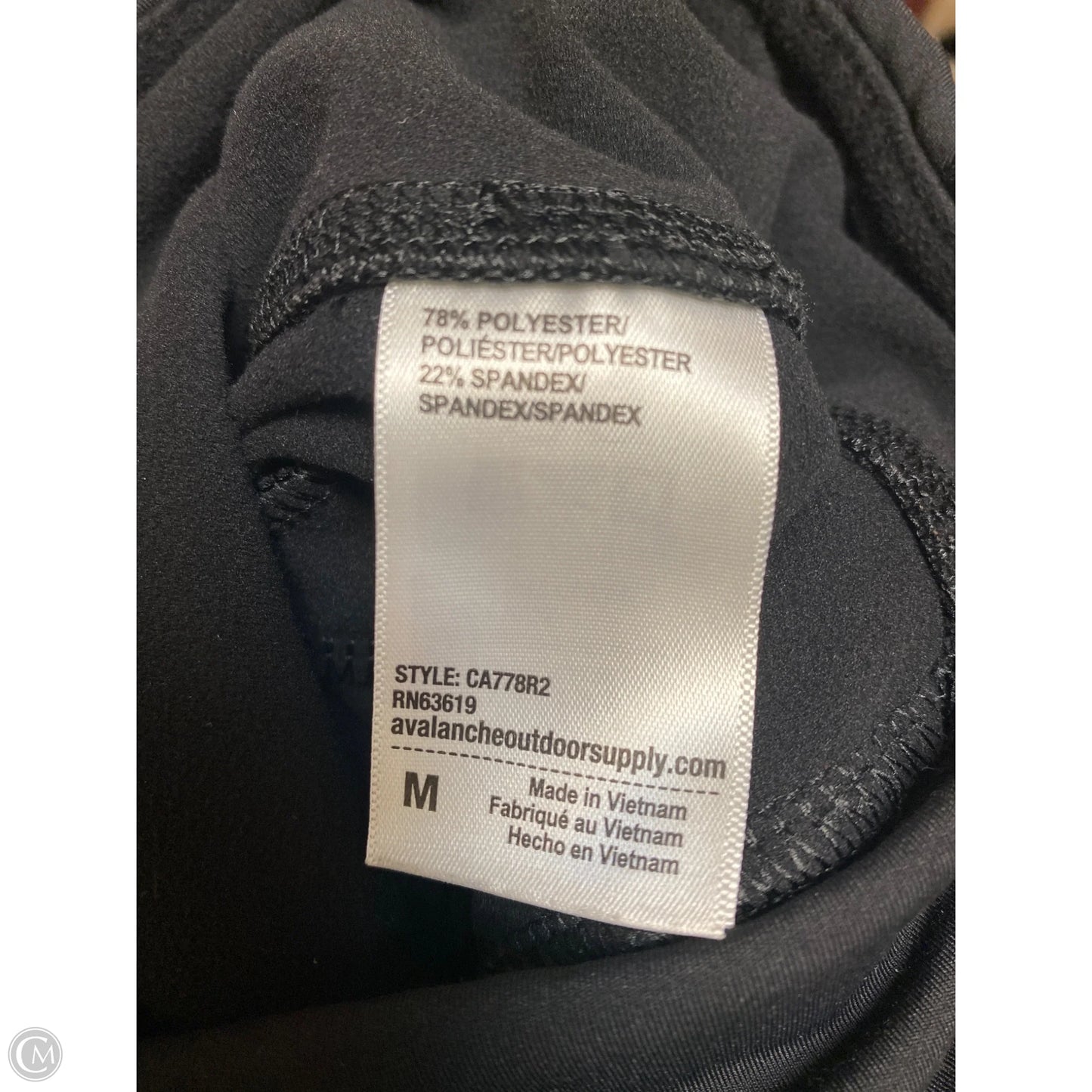 Athletic Leggings By Avalanche In Black, Size: M