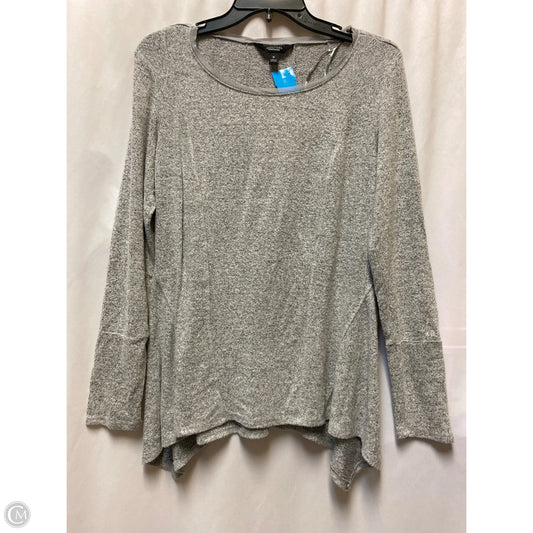 Top Long Sleeve By Simply Vera In Grey, Size: M