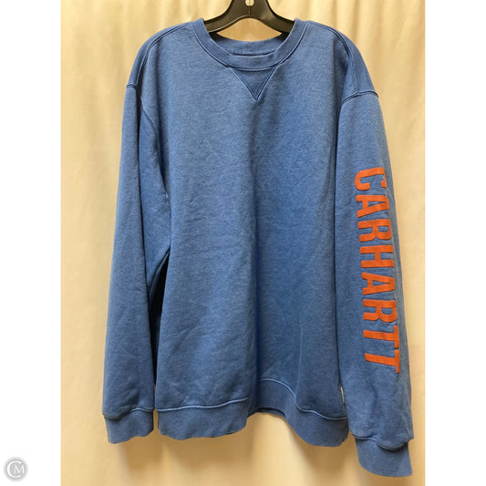 Sweatshirt Crewneck By Carhartt In Blue, Size: Xl