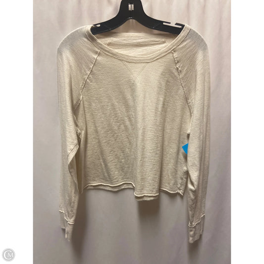 Top Long Sleeve By Aerie In Tan, Size: S