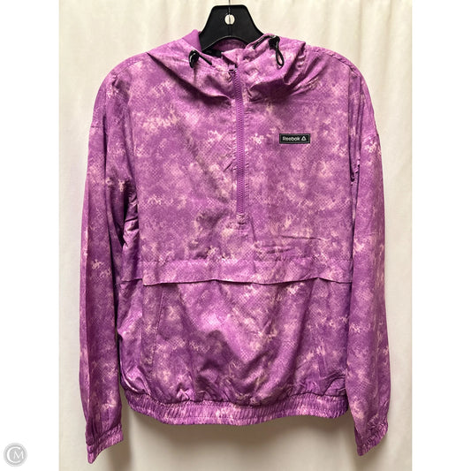 Athletic Jacket By Reebok In Purple, Size: S