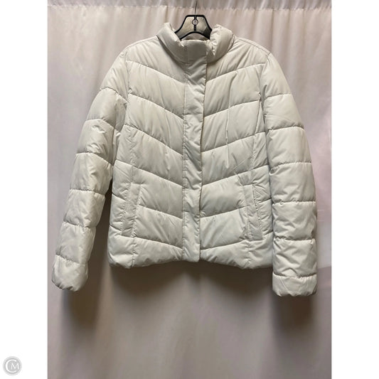 Coat Puffer & Quilted By Gap In White, Size: L