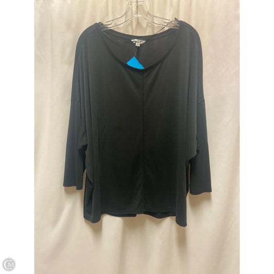Top 3/4 Sleeve By Ophelia Roe In Black, Size: 3x
