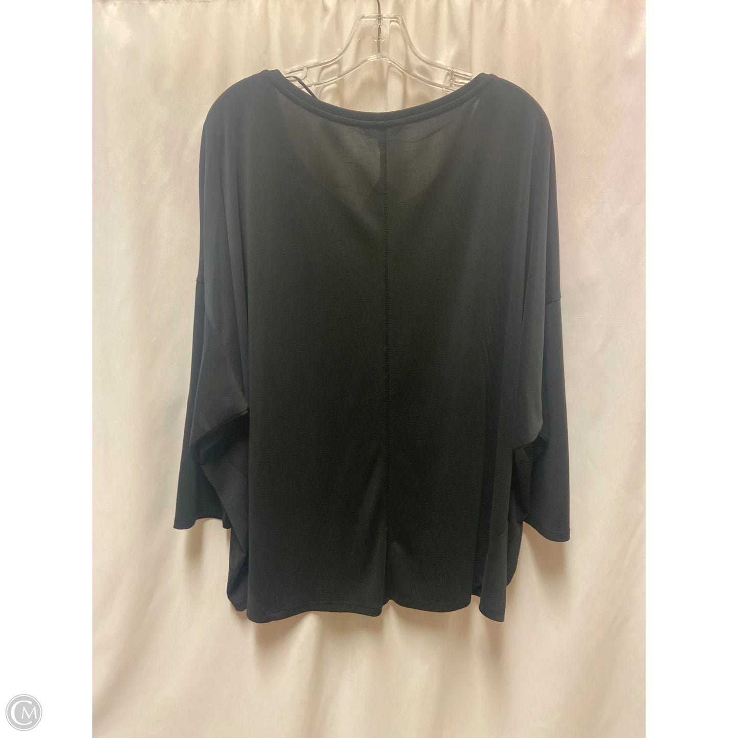 Top 3/4 Sleeve By Ophelia Roe In Black, Size: 3x