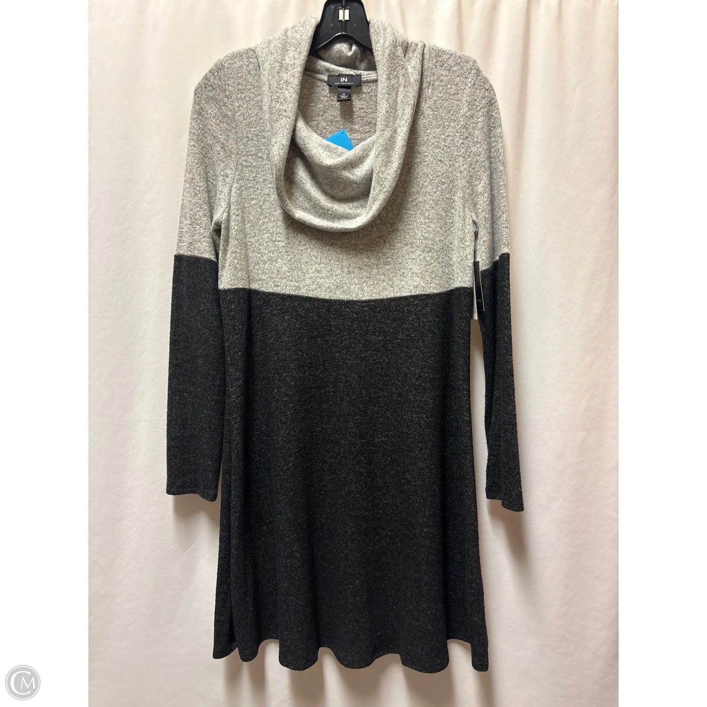 Dress Casual Midi By In Sanfrancisco In Grey, Size: M