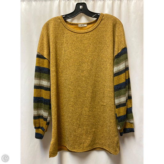 Top Long Sleeve By First Love In Yellow, Size: M