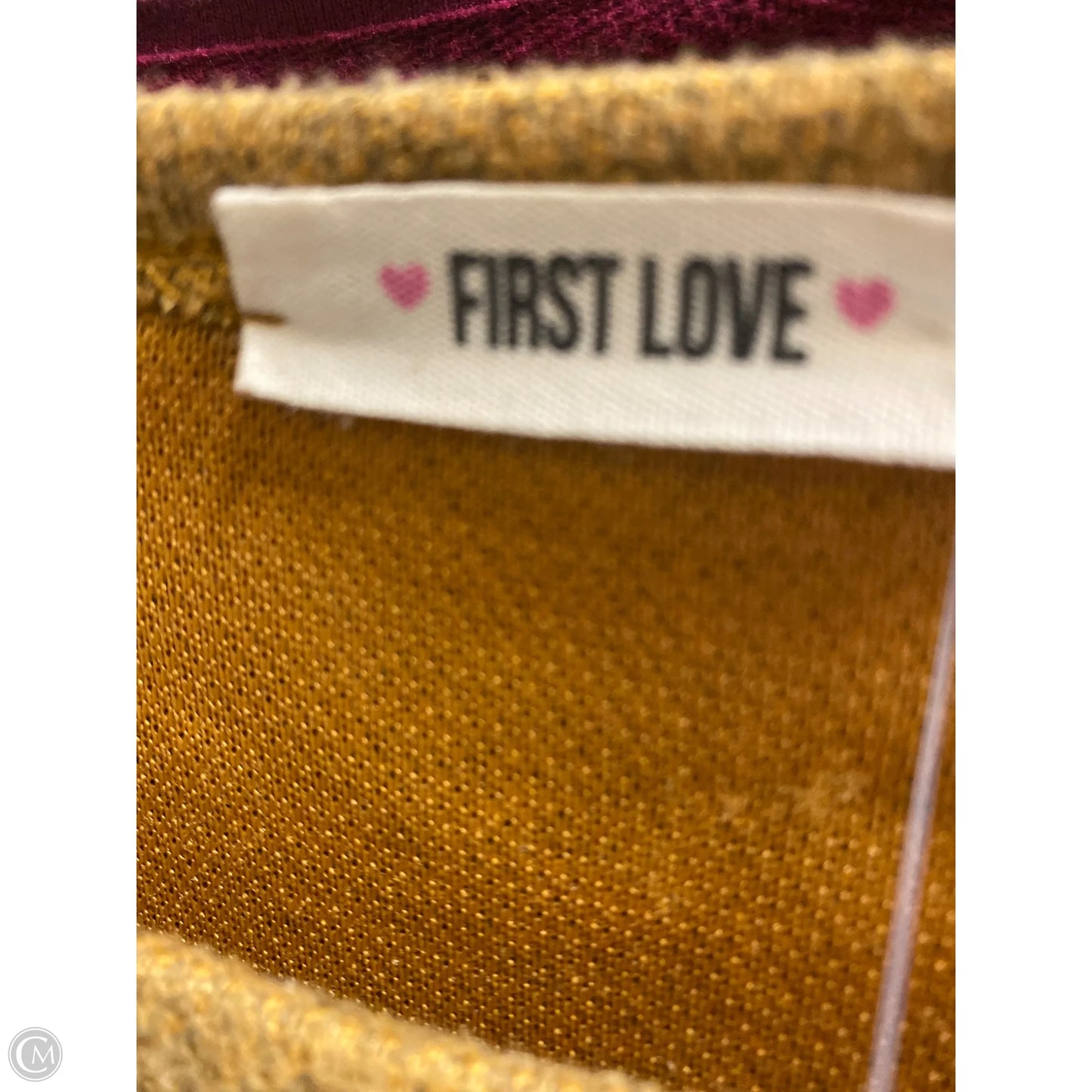 Top Long Sleeve By First Love In Yellow, Size: M