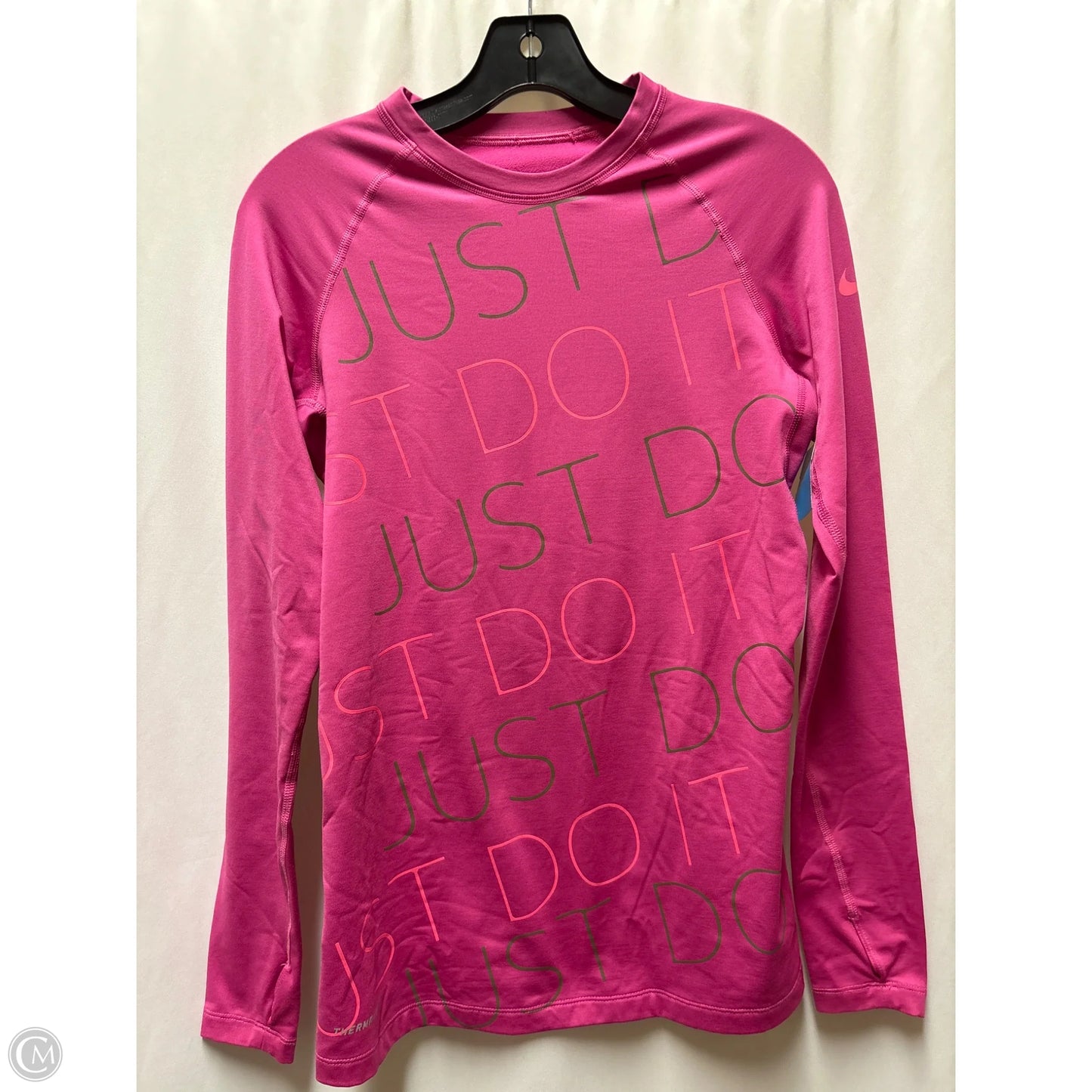 Athletic Top Long Sleeve Crewneck By Nike In Pink, Size: M