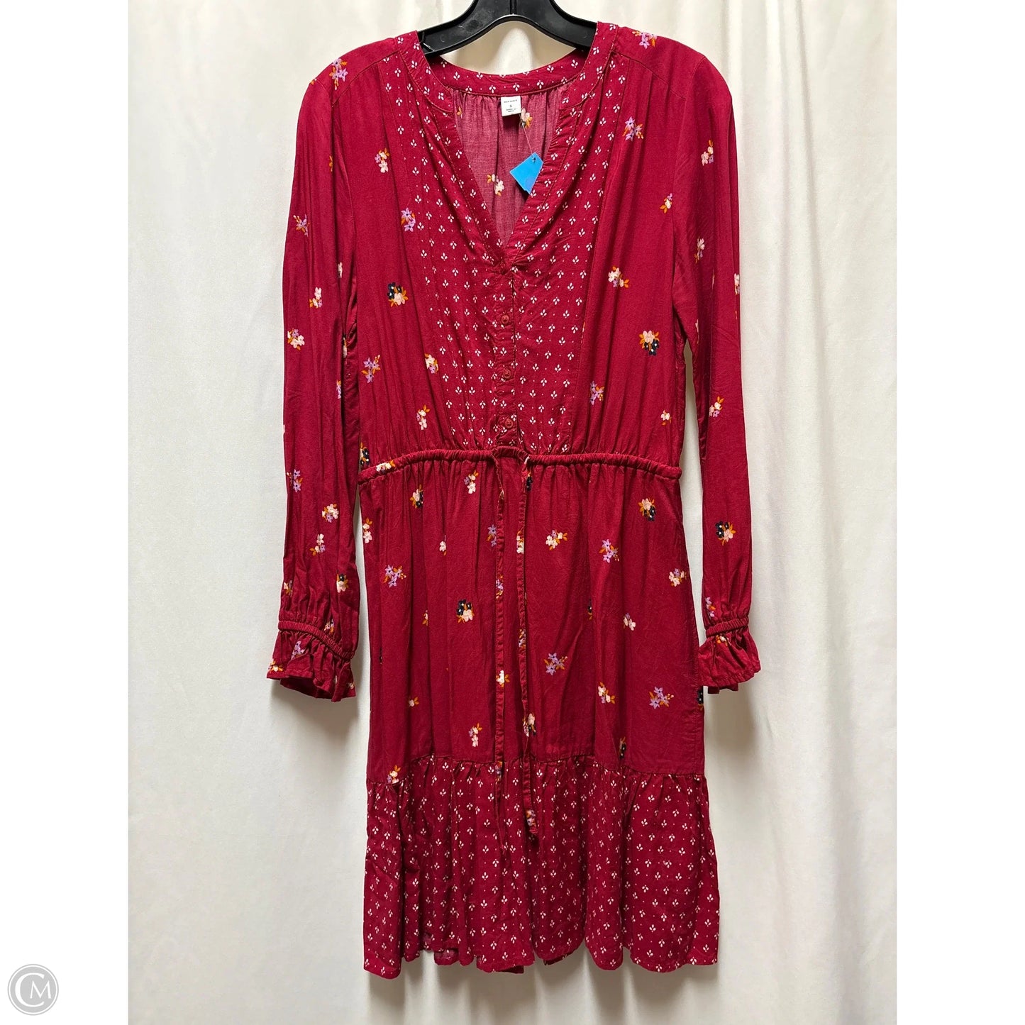 Dress Casual Midi By Old Navy In Maroon, Size: S