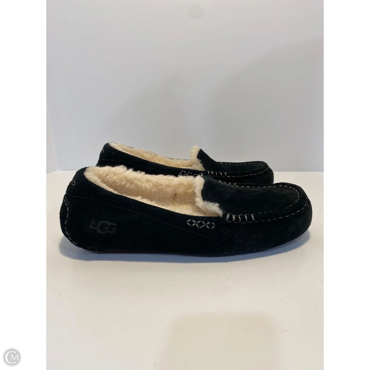 Slippers Designer By Ugg In Black, Size: 10