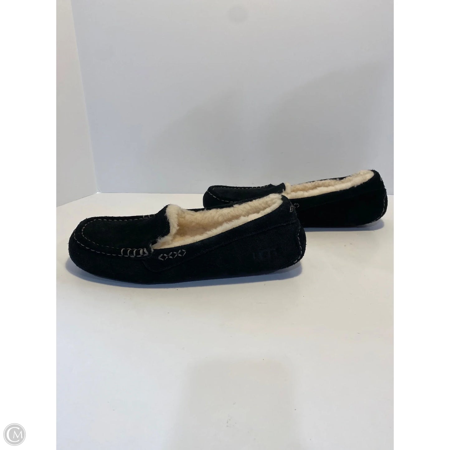 Slippers Designer By Ugg In Black, Size: 10