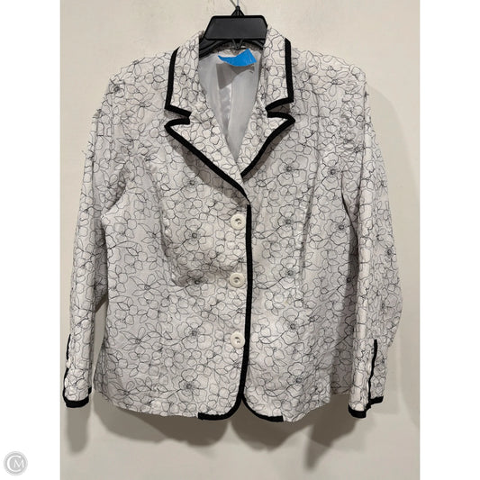 Blazer By Clothes Mentor In Black & White, Size: Xl