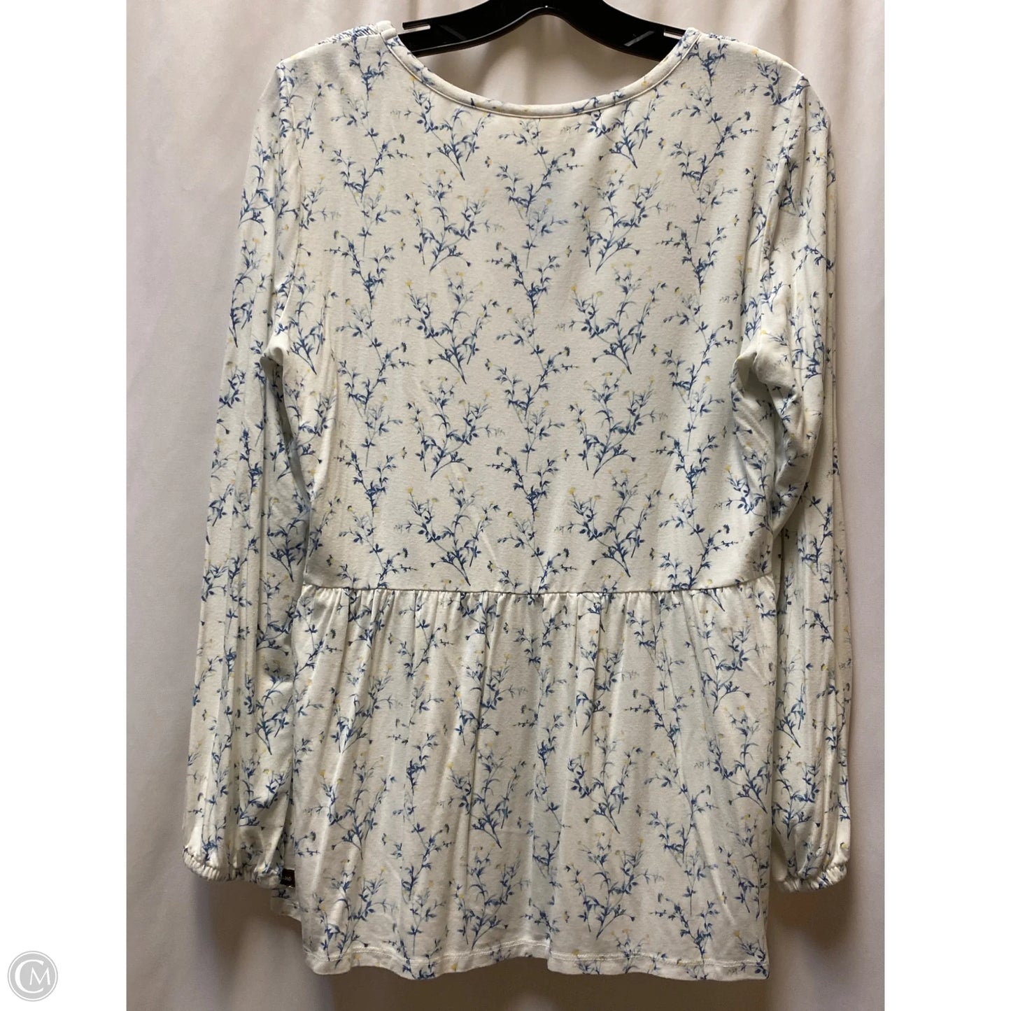 Top Long Sleeve By Matilda Jane In White, Size: L