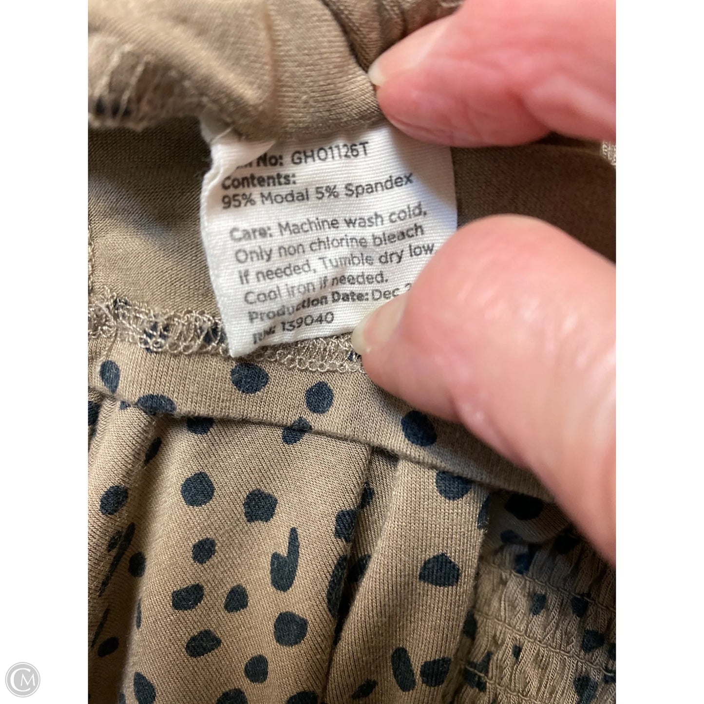 Top Long Sleeve By Good Hart In Taupe, Size: L