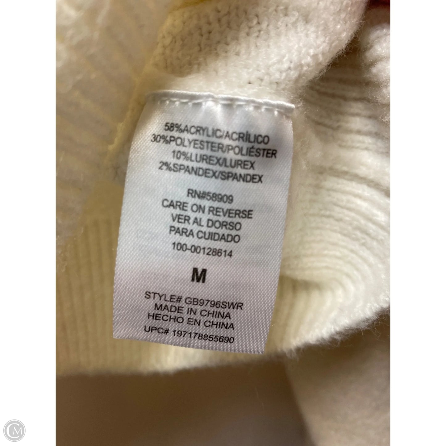 Sweater By Gb In Cream, Size: M