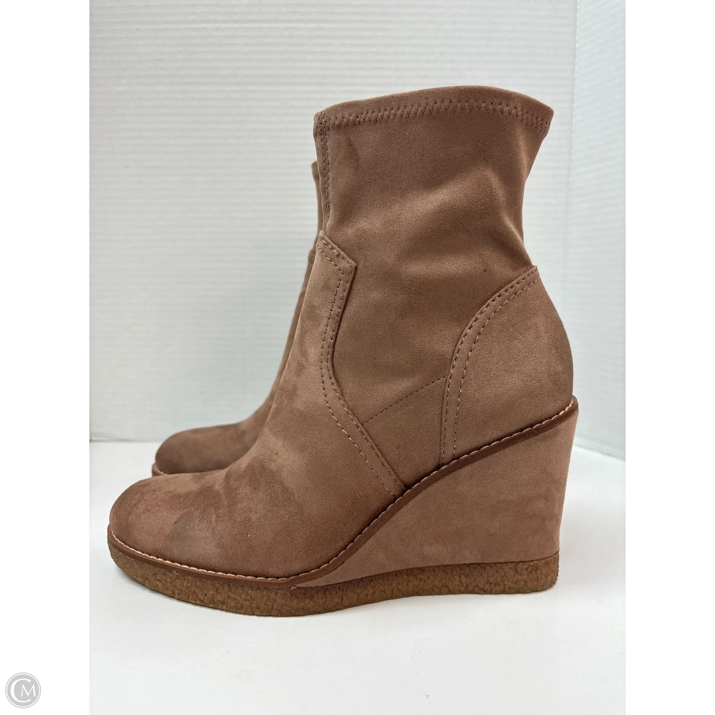Boots Ankle Heels By Zodiac In Brown, Size: 8