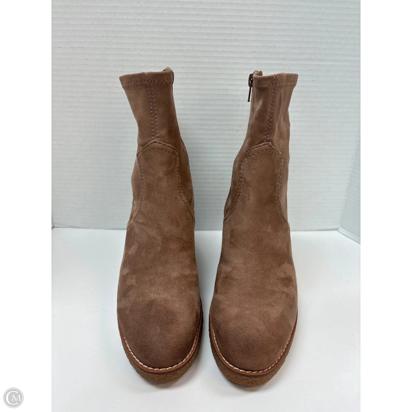 Boots Ankle Heels By Zodiac In Brown, Size: 8