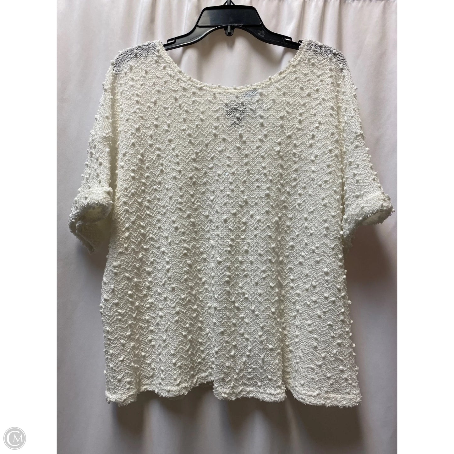 Top Short Sleeve By Daytrip In White, Size: L