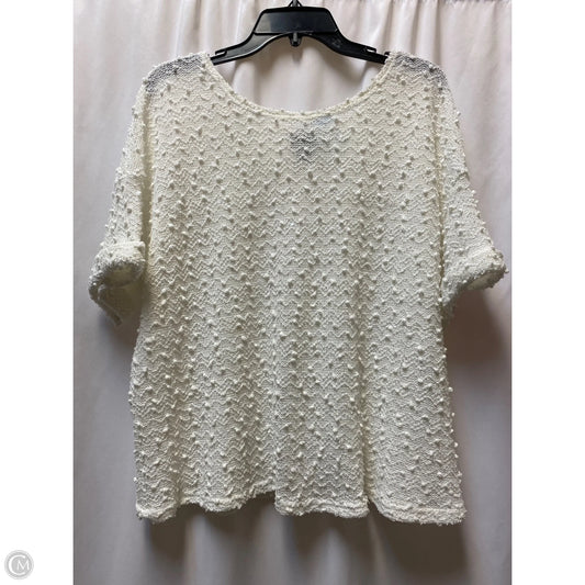 Top Short Sleeve By Daytrip In White, Size: L