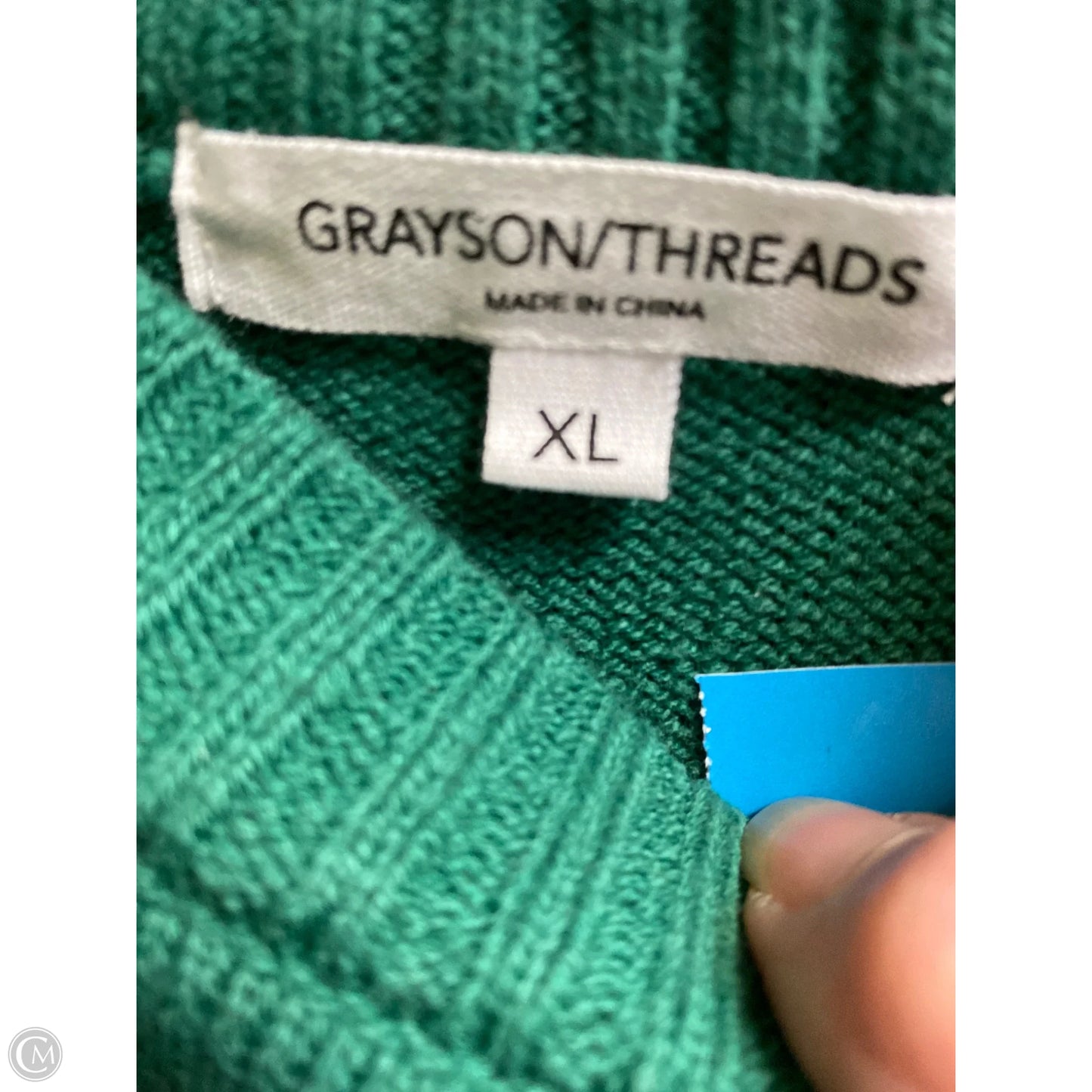 Sweater By Grayson In Green, Size: Xl