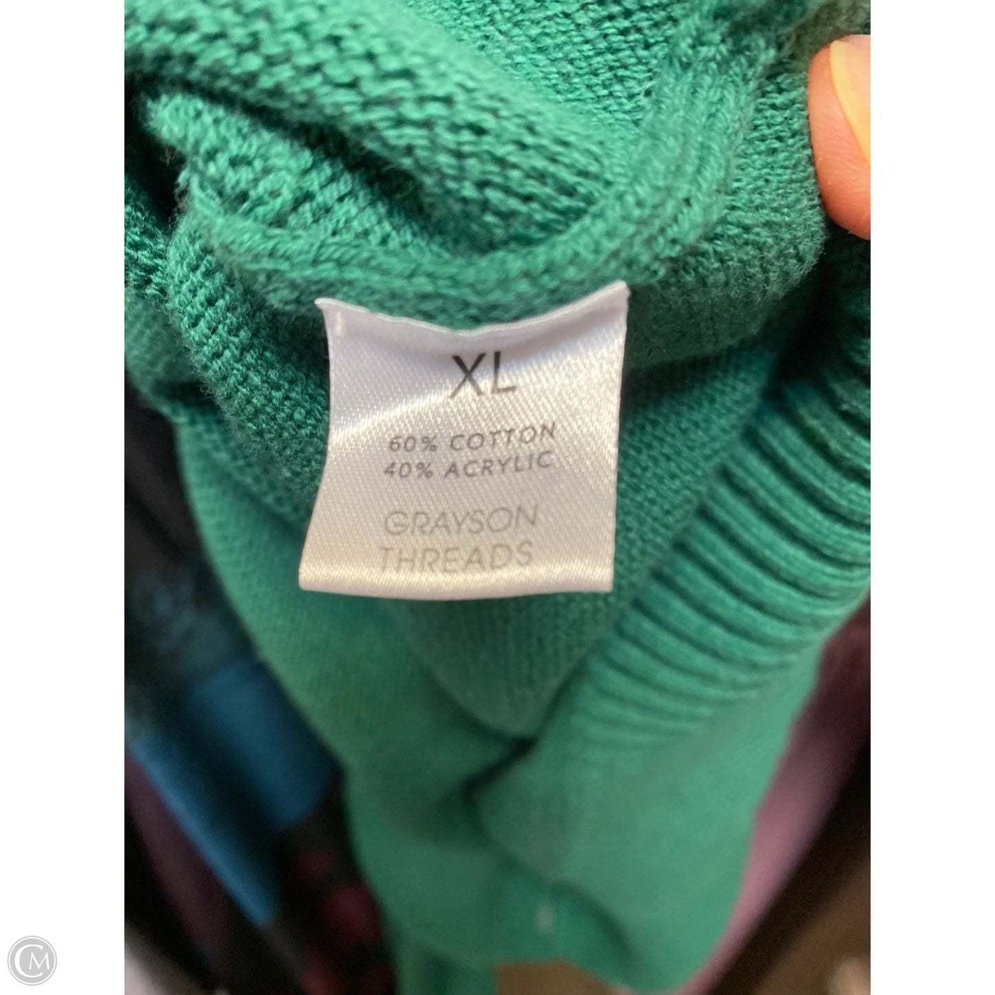 Sweater By Grayson In Green, Size: Xl