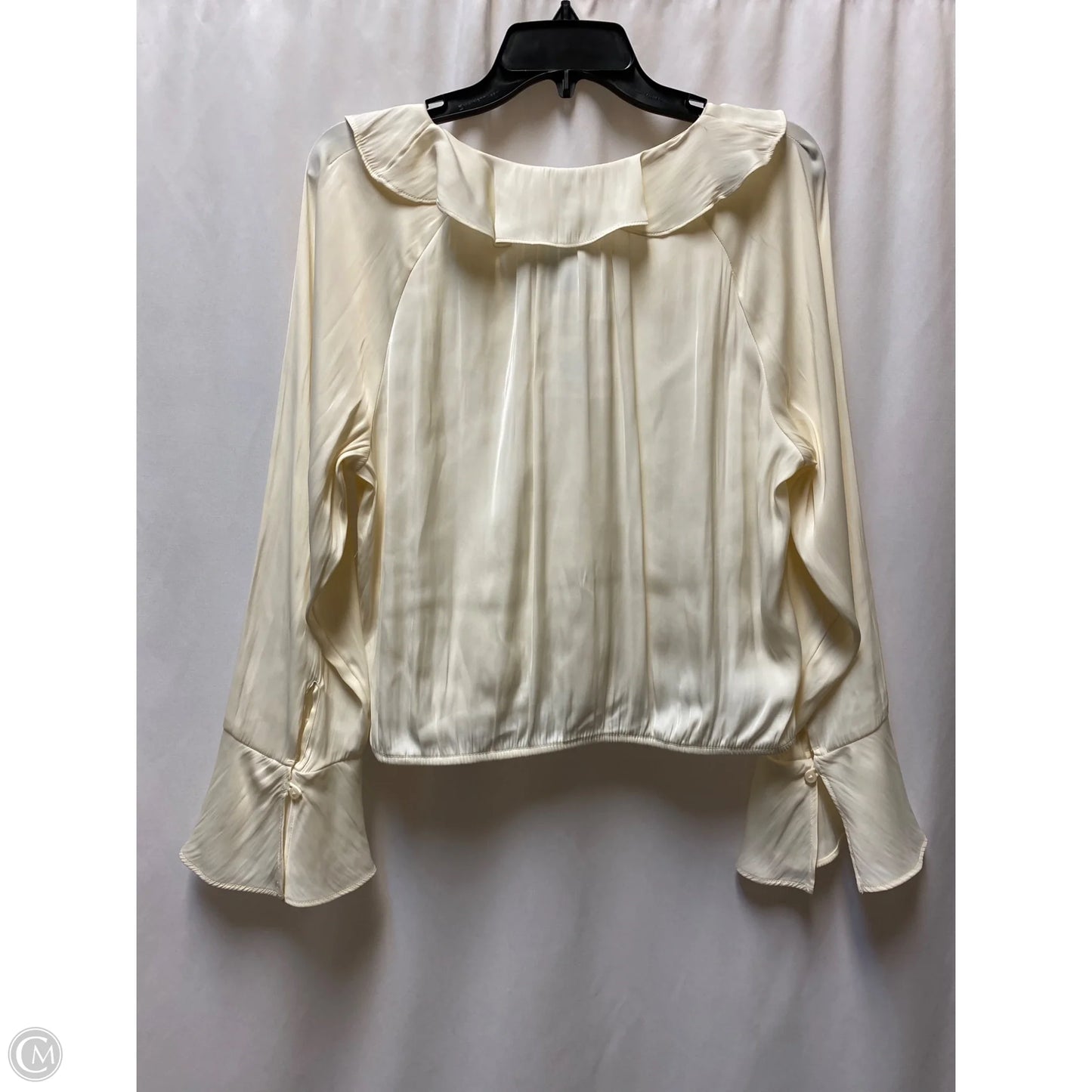 Top Long Sleeve By A New Day In Cream, Size: L