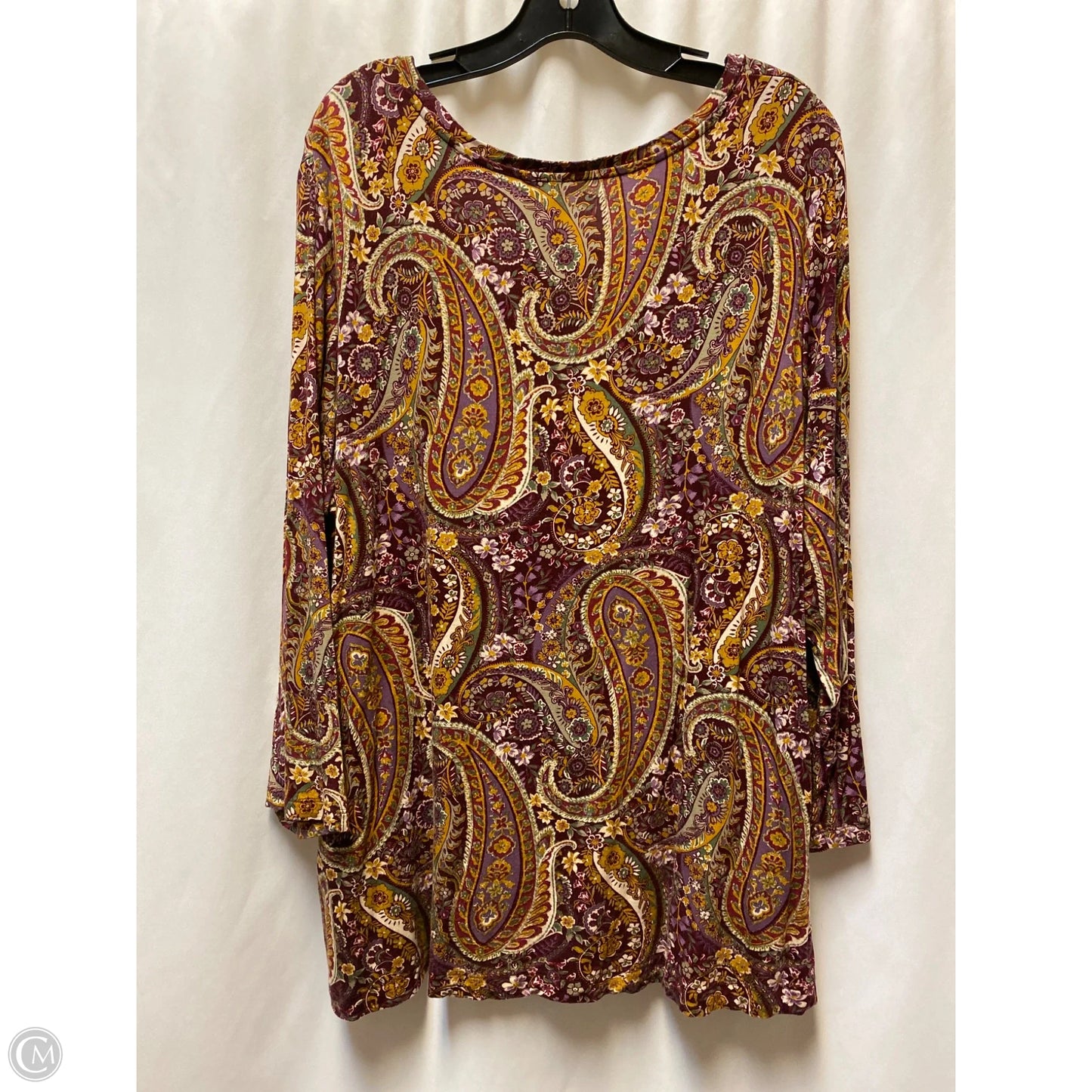 Top Long Sleeve By Cato In Purple, Size: 3x