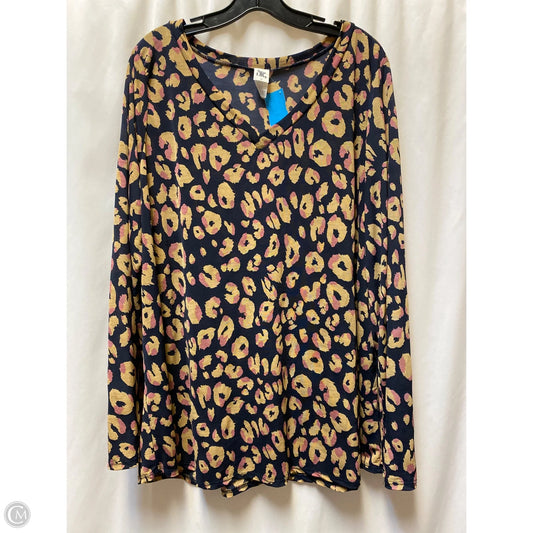 Top Long Sleeve By Sew In Love In Blue, Size: 3x