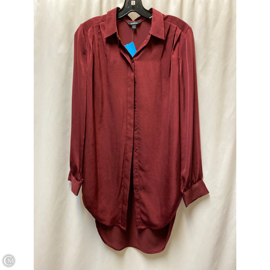 Top Long Sleeve By Express In Maroon, Size: S
