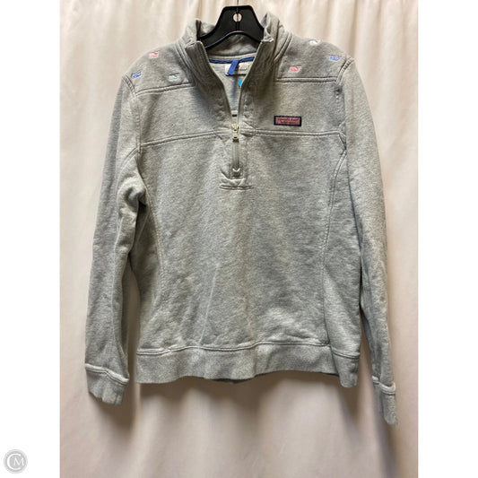 Sweatshirt Collar By Vineyard Vines In Grey, Size: L