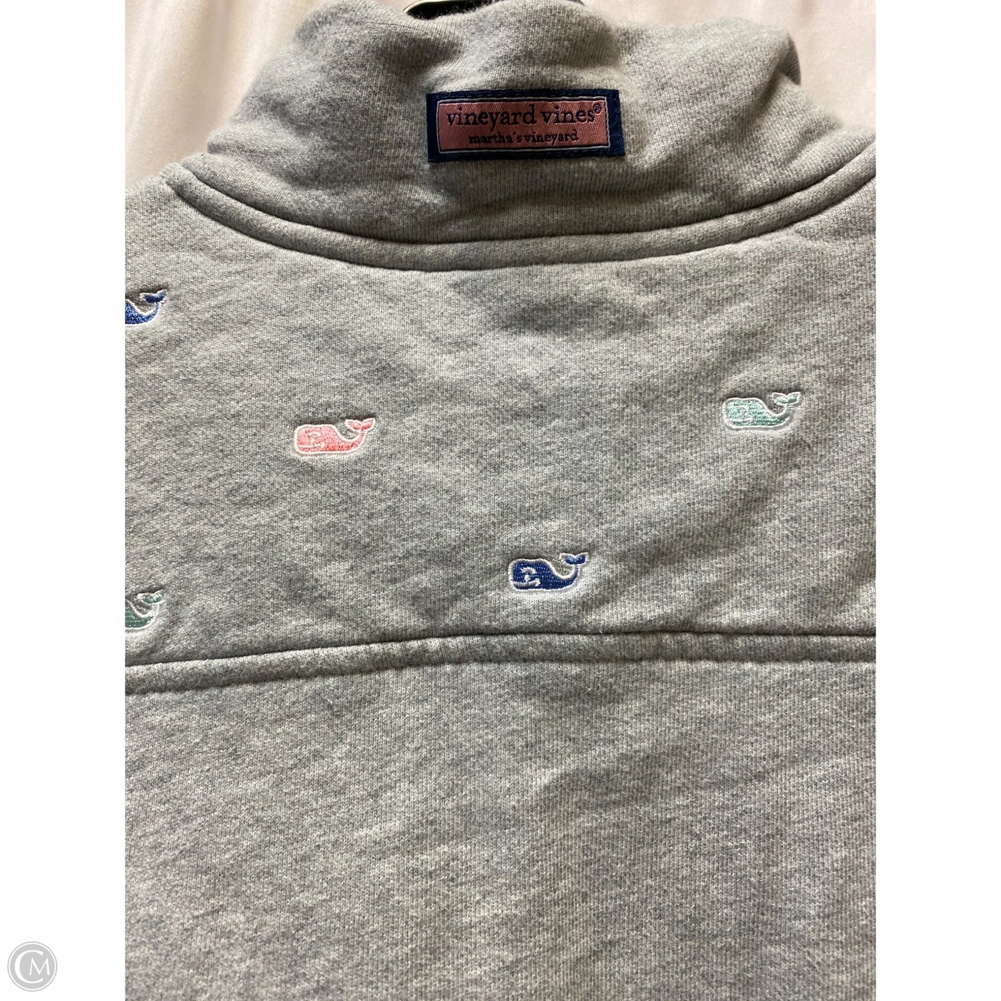 Sweatshirt Collar By Vineyard Vines In Grey, Size: L