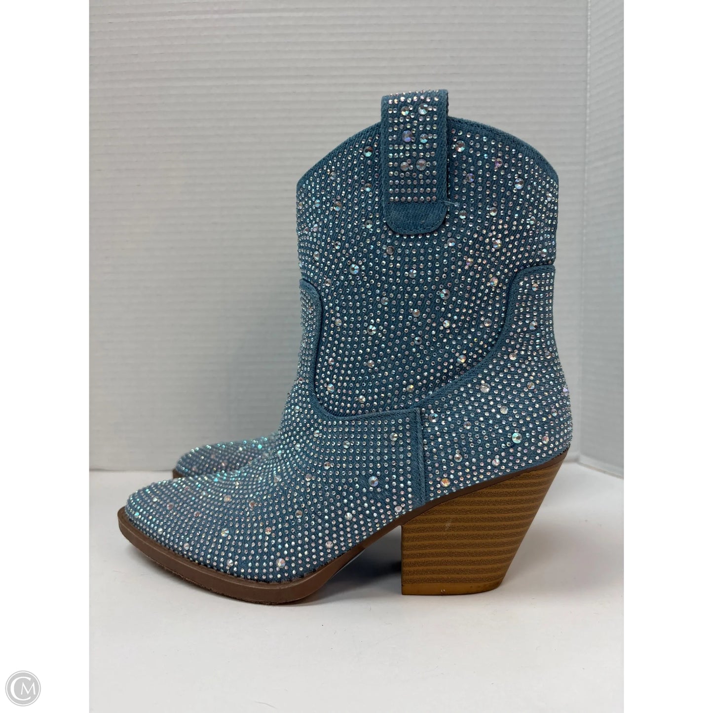 Boots Western By Forever In Blue, Size: 7.5