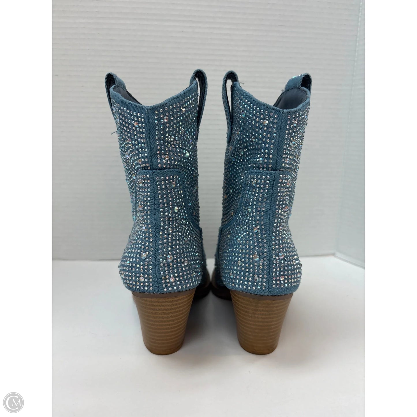 Boots Western By Forever In Blue, Size: 7.5