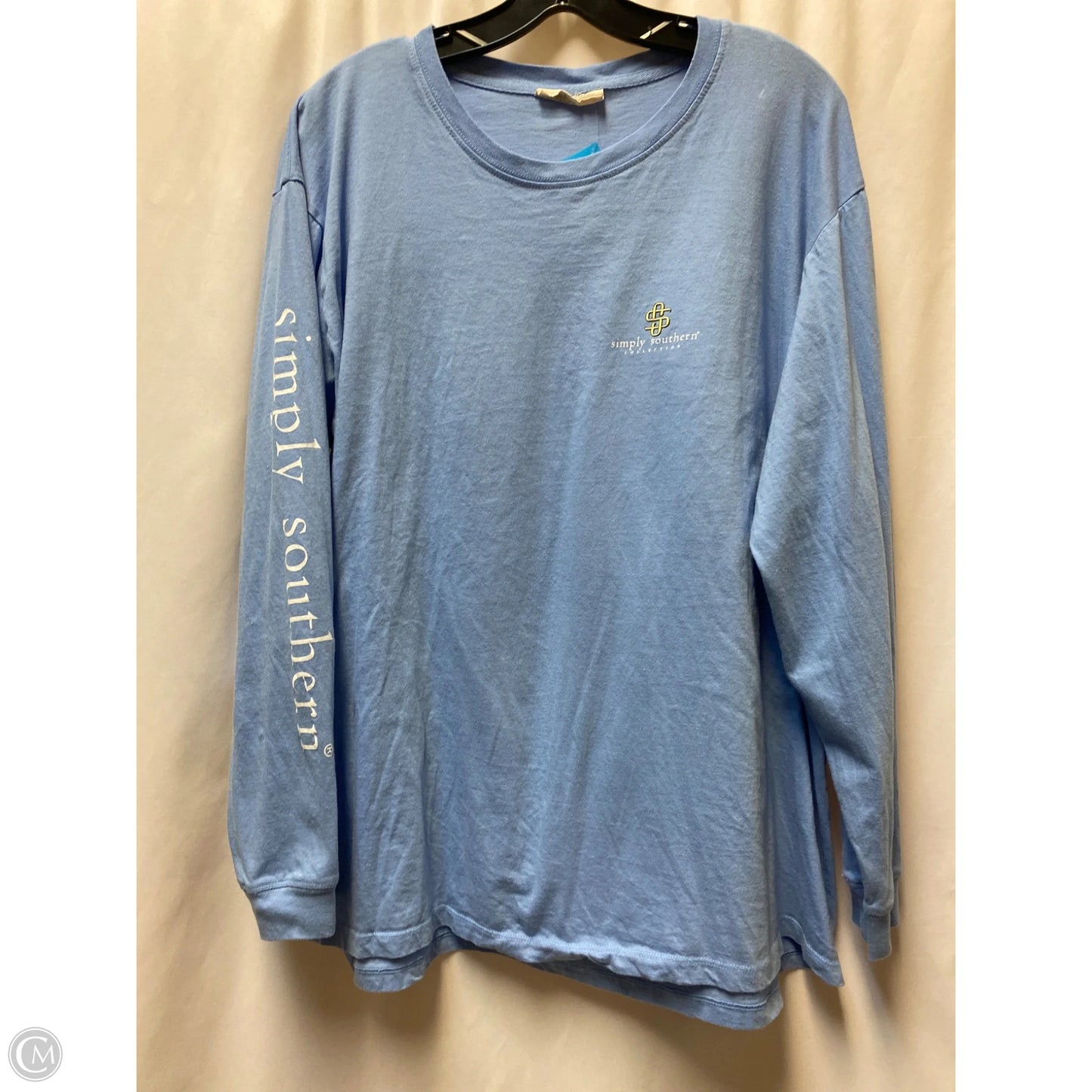 Top Long Sleeve By Simply Southern In Blue, Size: Xl