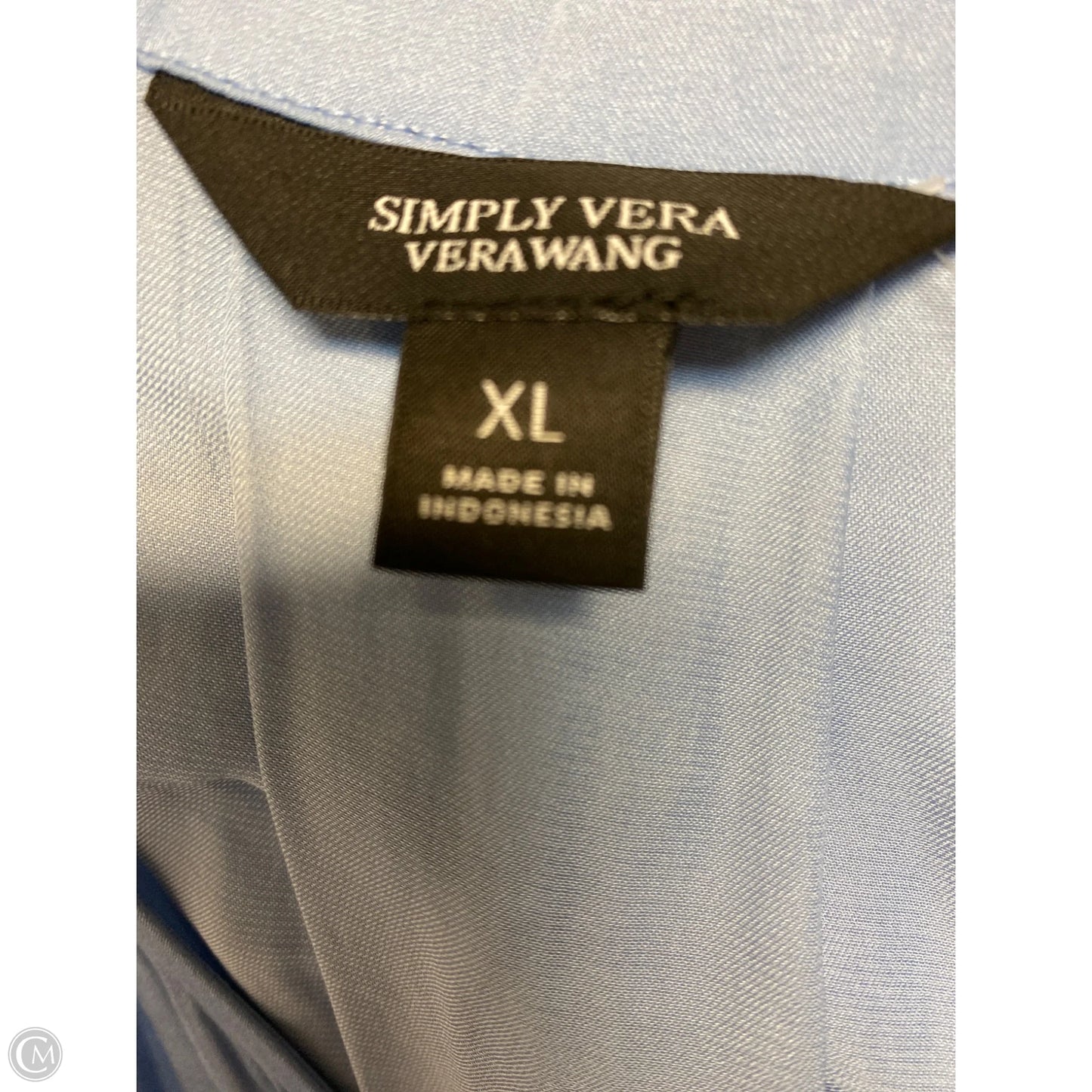 Top Short Sleeve By Simply Vera In Blue, Size: Xl